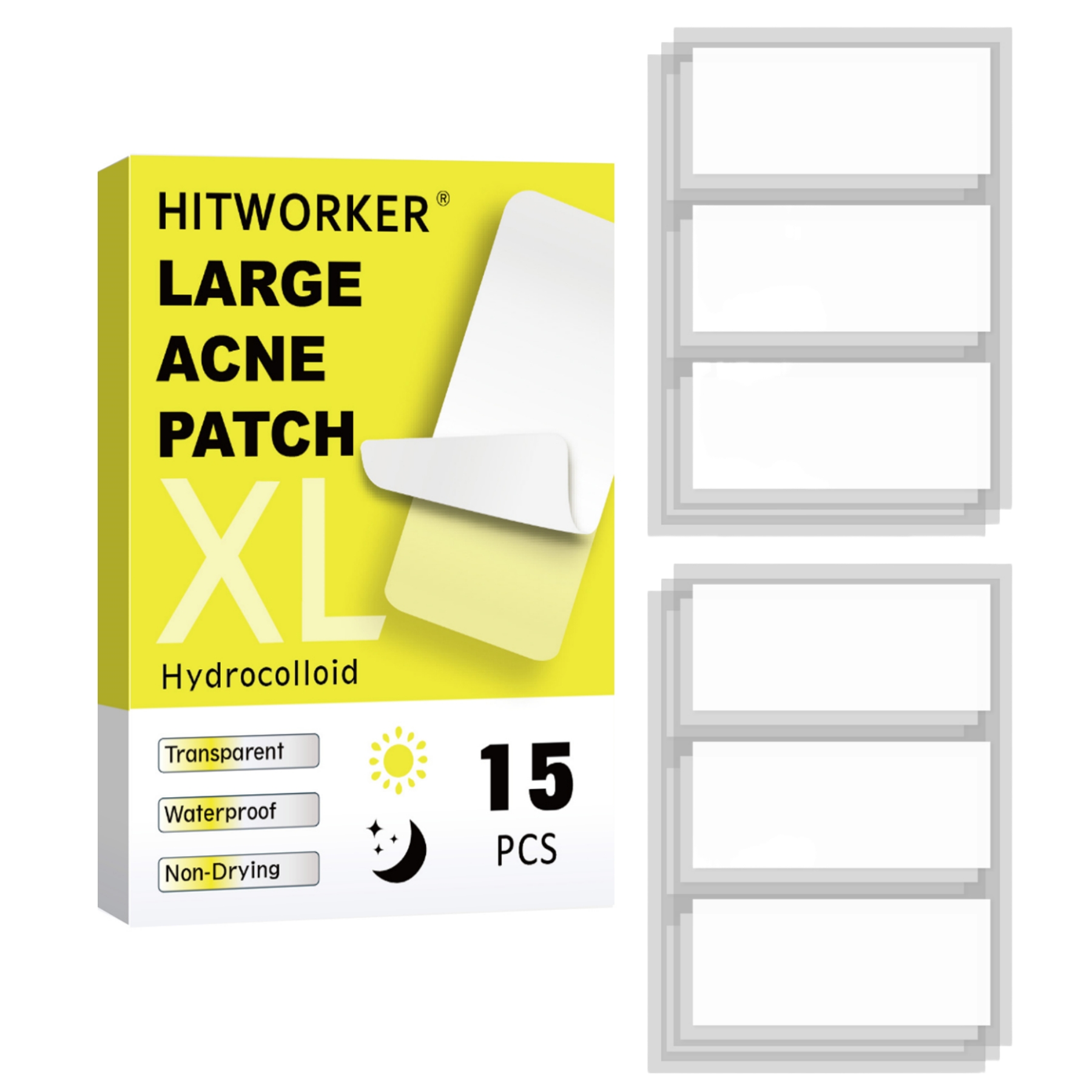 Face Oil - 15 dużych, długich plasterków na trądzik