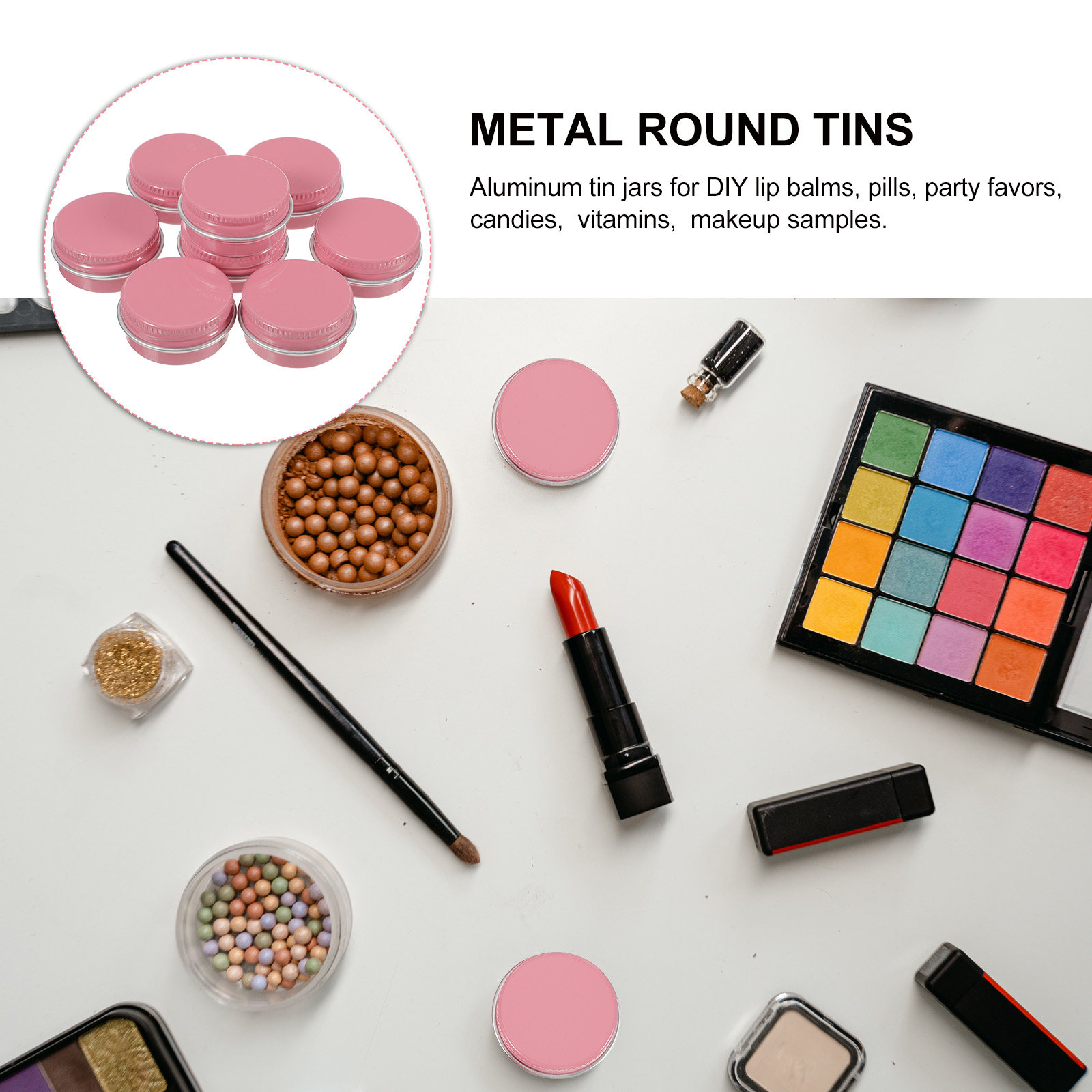 8 sztuk okrągłych, aluminiowyc – Lip Balm recenzja i cena
